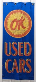 6ft Vintage Chevrolet OK Used Cars Dealership 2-Sided Cloth Banner