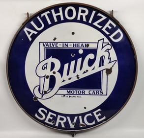 42in SSP Buick Motor Cars Authorized Service Dealership Sign w/ Ring / TAC Authenticated