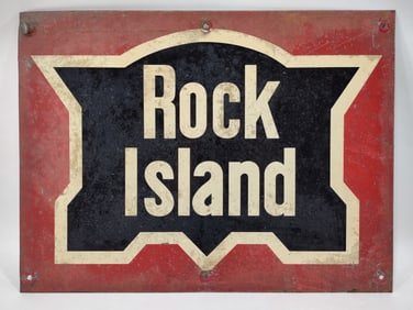 Vintage SST Rock Island Railroad Sign