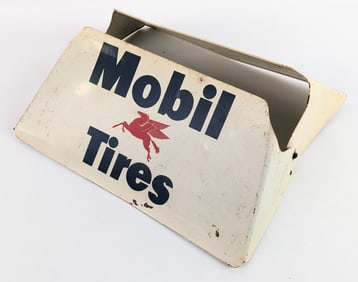Vintage Mobil Tires Metal Tire Display Rack Stand