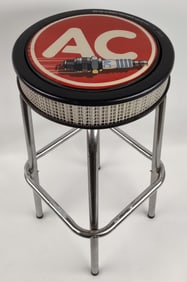 Vintage AC Spark Plugs Promotional Dealer Bar Stool