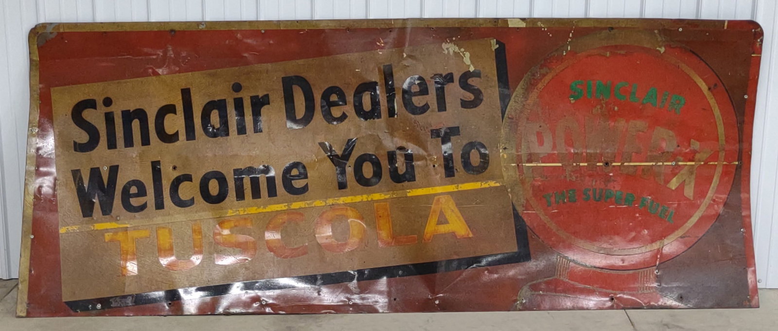 10ft Vintage SST Sinclair Power-X Tuscola Advertising Sign (1 of 6)