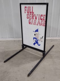 DST Full Service Garage Advertising Curb Sign