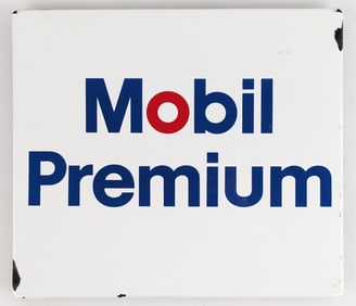 Vintage SSP Mobil Premium Gas Pump Plate Sign