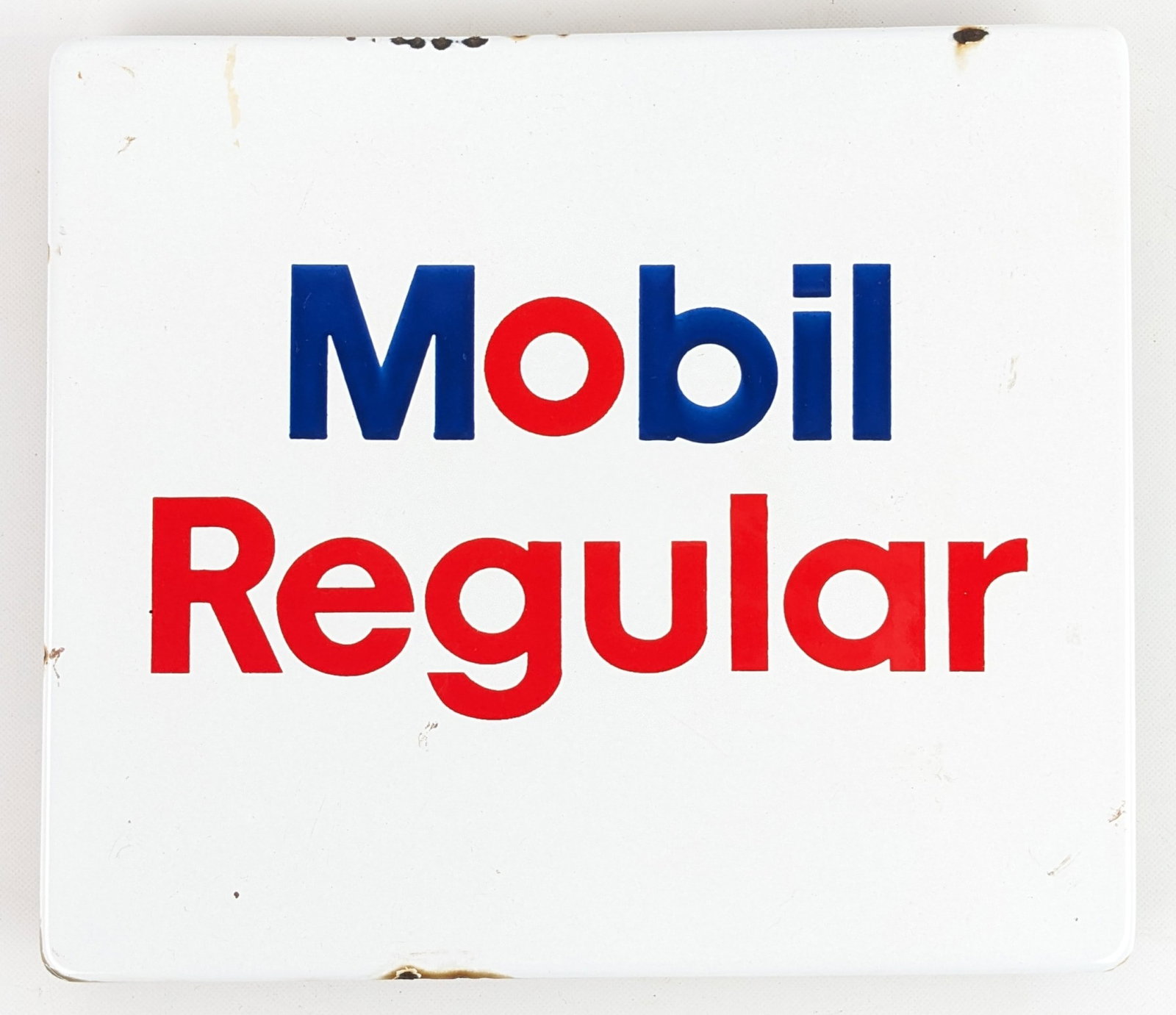 Vintage SSP Mobil Regular Gas Pump Plate Advertising Sign (1 of 4)