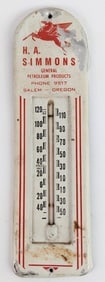 Vintage SST H.A. Simmons Mobil Advertising Thermometer