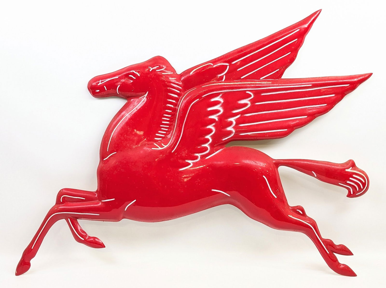 Vintage Mobil Pegasus Checkered Flag