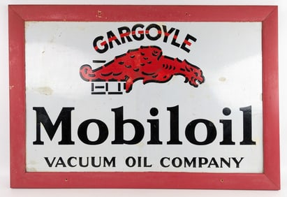 Early SSP VACUUM Oil Gargoyle Mobiloil Advertising Sign