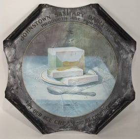 Early SST Johnstown Sanitary Dairy Goods Ice Cream Sign