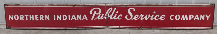 10ft Vintage SSP Northern Indiana Public service Company NIPSCO Sign