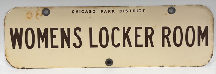 Vintage SSP Chicago Park District Women?s Locker Room Sign