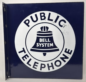 Vintage DSP Bell System Public Telephone Sign