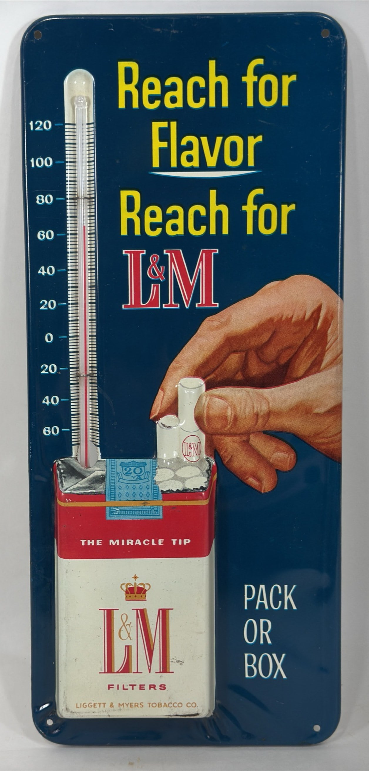 Vintage SST L&M Tobacco Embossed Thermometer (1 of 6)
