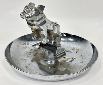 Vintage Mack Trucks Bulldog Hood Ornament Promotional Ashtray
