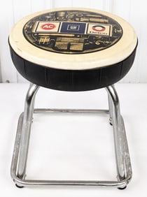 Vintage AC Delco Promotional Advertising Stool