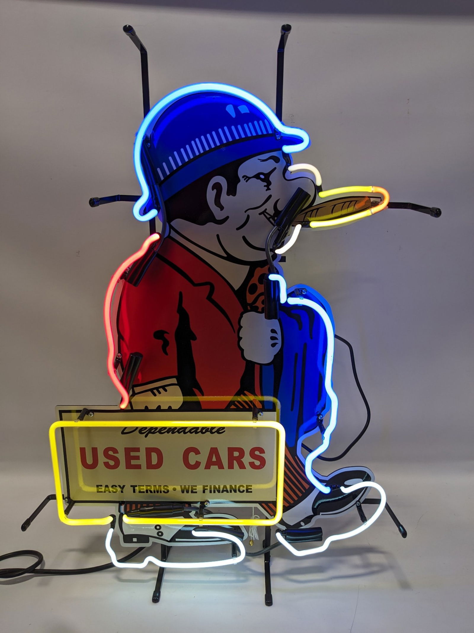 Custom "Dependable Used Cars" Five-Color Neon Sign (1 of 9)