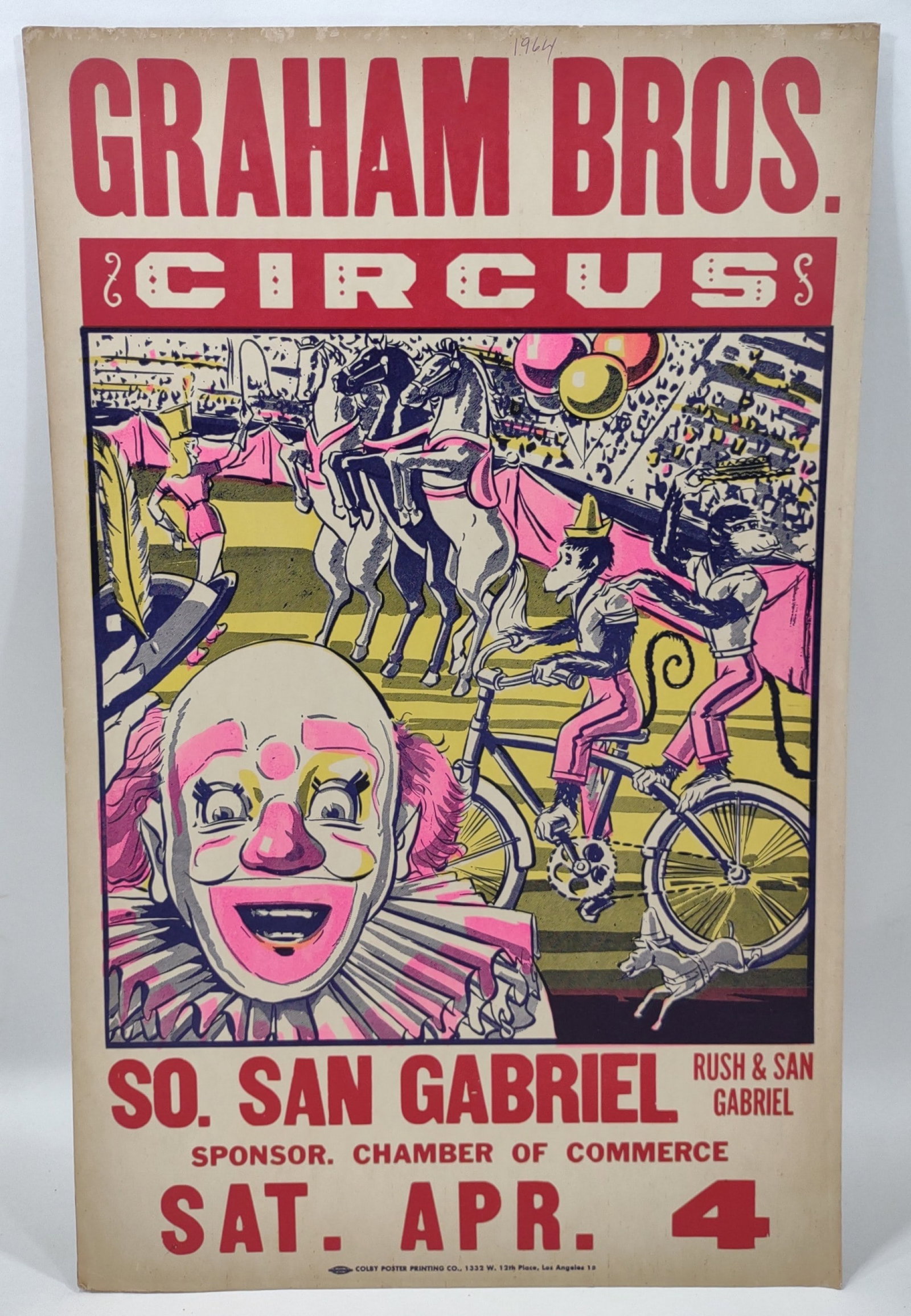 Vintage Graham Bros Circus Cardboard Advertising Sign/ Poster (1 of 6)