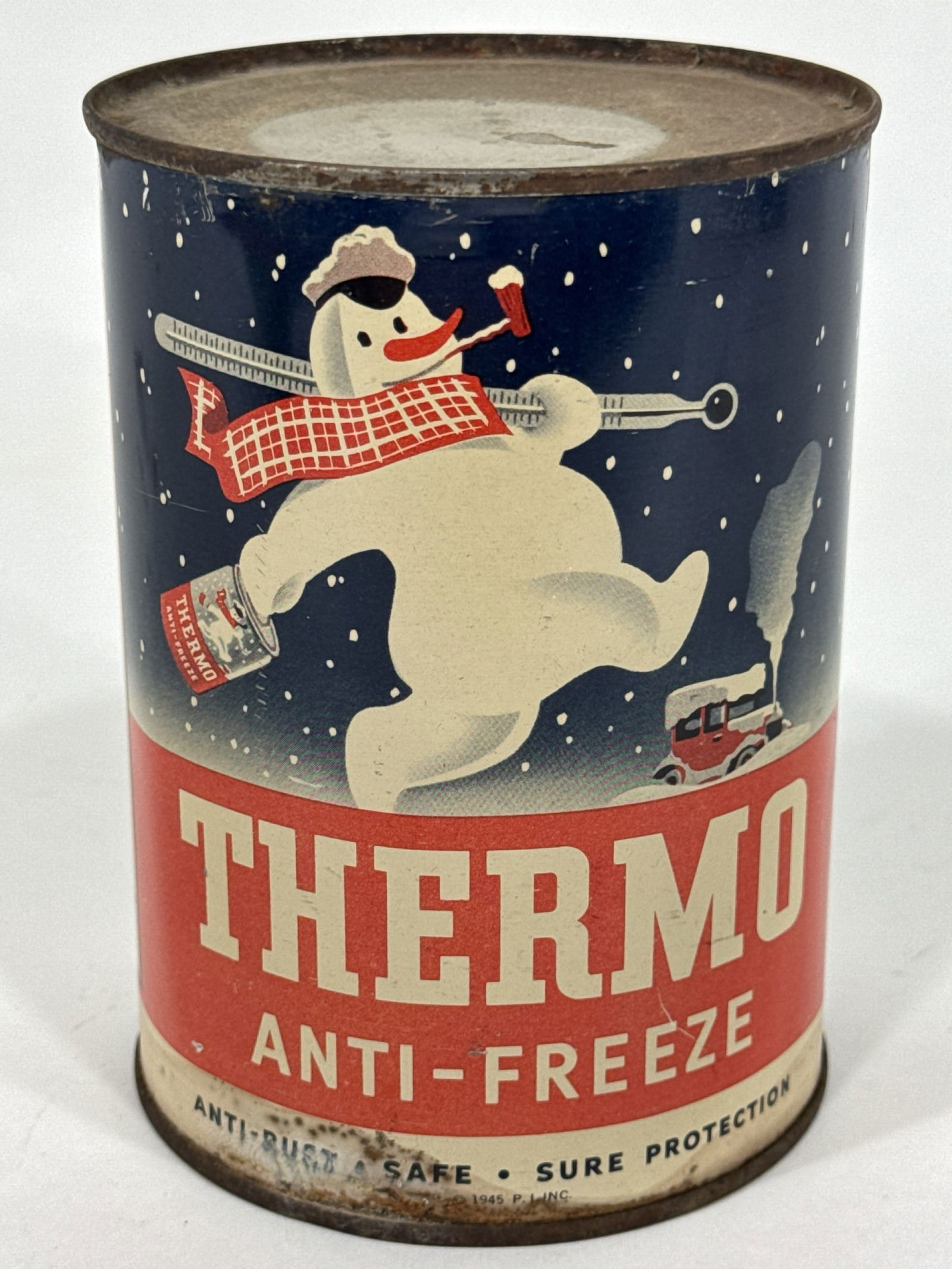 Vintage Thermo Anti-Freeze 1 Quart Full Can / Snowman Graphics (1 of 8)