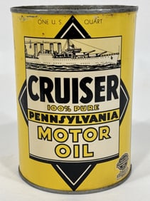 Vintage Cruiser Pennsylvania Motor Oil 1 Quart Can