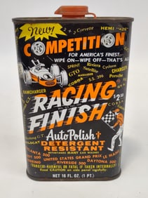 Vintage Competition Racing Finish Auto Polish 1 Pint Met Can