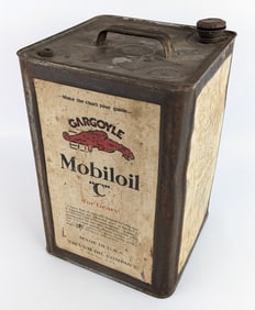 Early Gargoyle Mobiloil "C" Five Gallon Oil Can