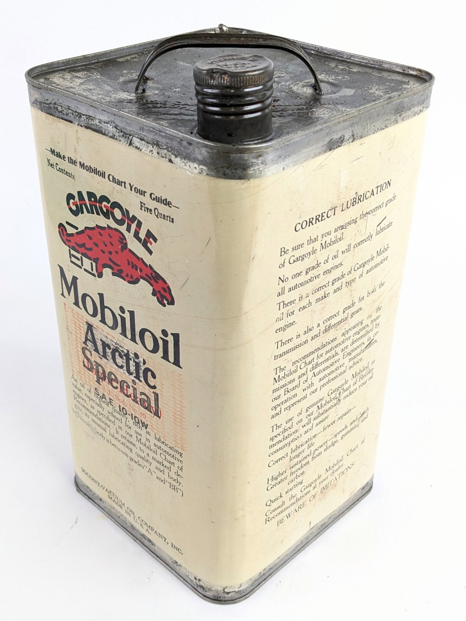 Early Mobiloil Gargoyle Arctic Special 1 Gallon Oil Cam (1 of 7)