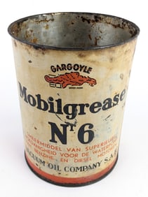 Early German Gargoyle Mobilgrease No.6 Grease Can