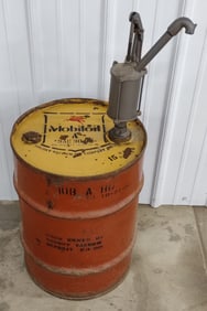 Early Mobiloil "A" 15 Gallon Oil Drum