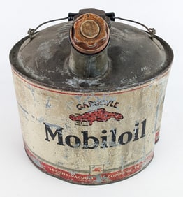 Early SOCONY Gargoyle Mobiloil 3 Gallon Oil Can