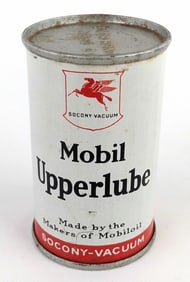 Full Early SOCONY Mobil Upperlube 4oz Metal Can