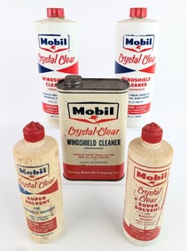 Vintage Mobil Crystal Clear Windshield Cleaner Lot