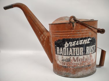 Vintage Mobil Hydrotone / Radiator Flush Advertising Spout Can