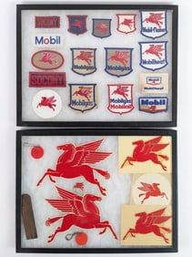 Lot Of Vintage Mobil Service Station Patches / Decals & More