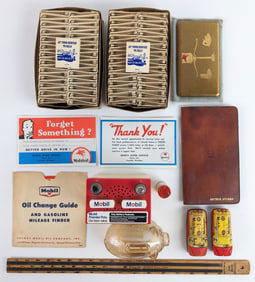 Lot Of Vintage Mobil Service Station Promotional Items & More