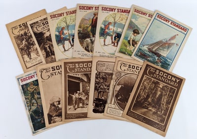(13) 1920s SOCONY Standard Magazine Issues