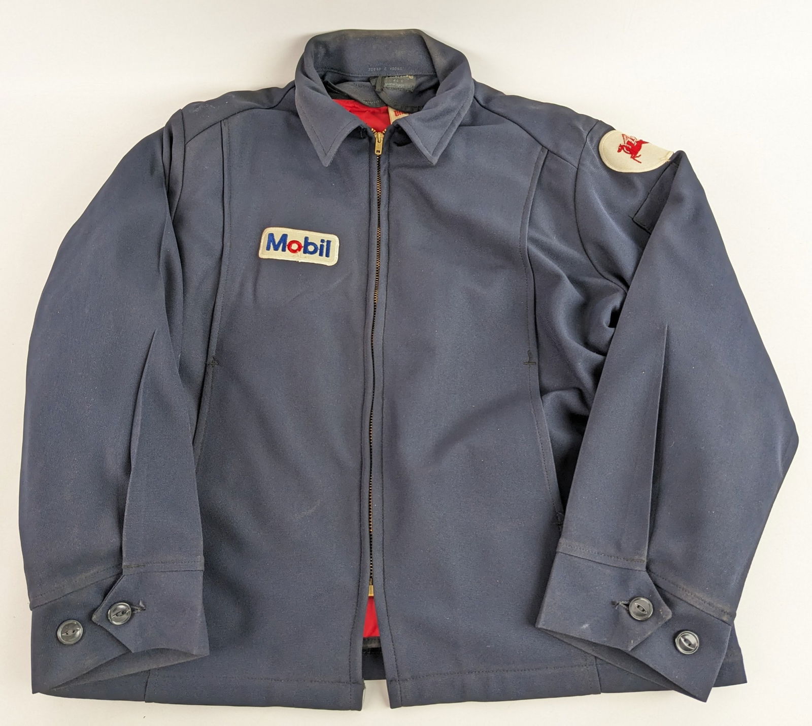 Vintage Mobil Service Station Attendants Unitog Jacket Size 44R (1 of 9)