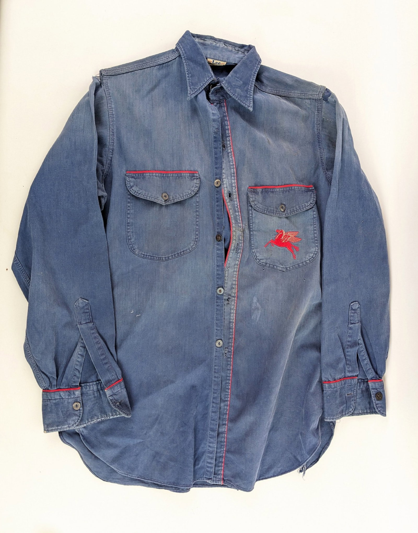 Vintage Mobil Service Station Attendants Lee Work Shirt (1 of 12)