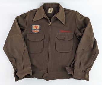 Vintage Gibson?s Mobil Service Attendants Jacket w/ Chain Stitching
