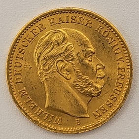 1872B German States Prussia 20 Mark Gold Coin