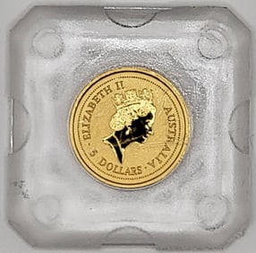 1998 Australian Nugget 1/20th Ounce .9999 Fine Gold 5 Dollar Coin
