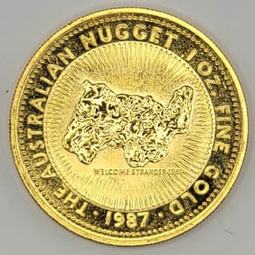 1987 Australian Nugget $100 One Ounce .9999 Fine Gold Coin