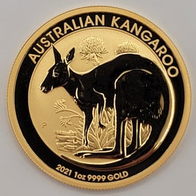 2021 Australian Kangaroo $100 One Ounce .9999 Fine Gold Coin