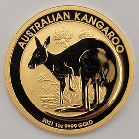 2021 Australian Kangaroo $100 One Ounce .9999 Fine Gold Coin