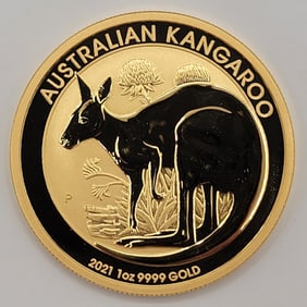 2021 Australian Kangaroo $100 One Ounce .9999 Fine Gold Coin
