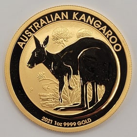 2021 Australian Kangaroo $100 One Ounce .9999 Fine Gold Coin