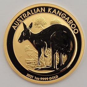 2021 Australian Kangaroo $100 One Ounce .9999 Fine Gold Coin