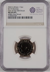 2022 British Gold Memorial Sovereign NGC MS69 DPL (First 500 Struck, King Charles Obverse)