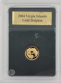 2004 British Virgin Islands $10 Dolphin Gold Proof Coin