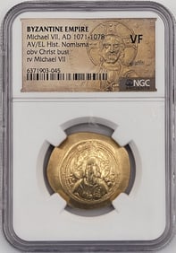 AD 1071-1078 Byzantine Empire Michael VII AV/EL Hist. Nomisma Gold Coin NGC VF