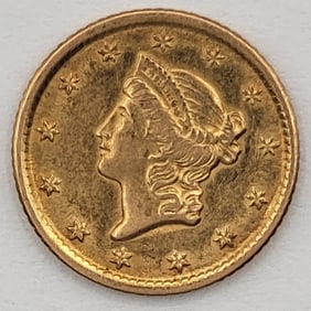 1851-O United States $1 Liberty Head Gold Coin